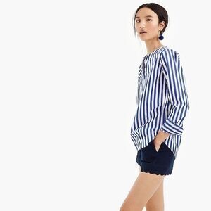 J. Crew Sz. XS NWT Bold Stripe Cotton Poplin Tunic